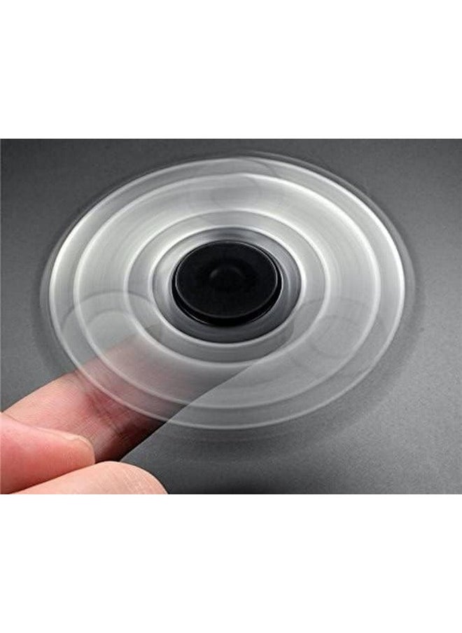 Premsons® Hand Spinner Desk Toy - High Speed Smooth Finger Spin Sensory Fidget Stress Relief Game Play for Kids & Adults - Birthday Party Gift - Combo - Black with Sliver Bearing + Rainbow Splash