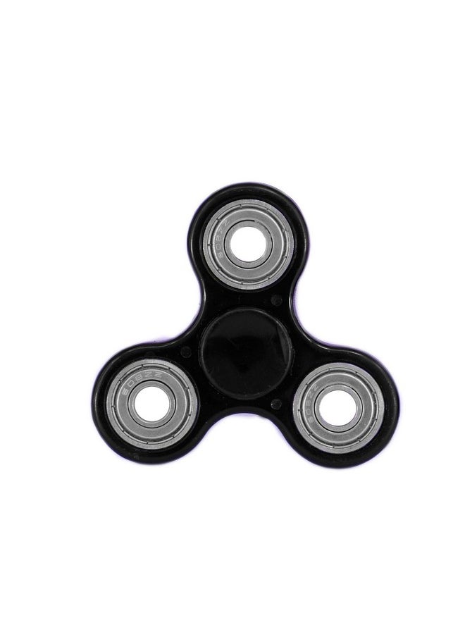 Premsons® Hand Spinner Desk Toy - High Speed Smooth Finger Spin Sensory Fidget Stress Relief Game Play for Kids & Adults - Birthday Party Gift - Combo - Black with Sliver Bearing + Rainbow Splash