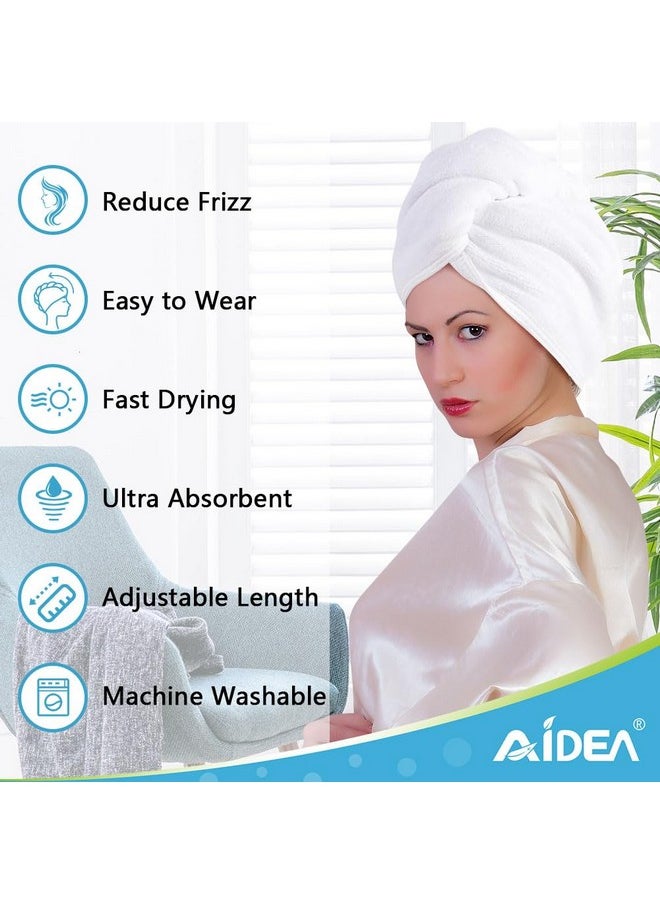AIDEA Microfiber Hair Towel Wrap, 5 Pack Hair Turbans, Super Absorbent Quick Dry Hair Towel Wrap for All Hair Types Anti Frizz, Hair Accessories for Women, 26