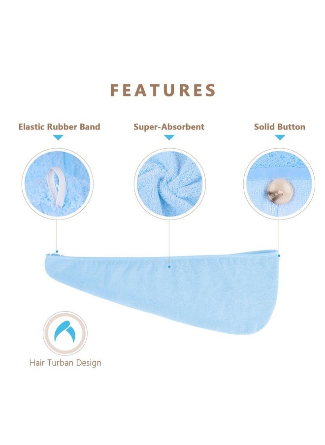 AIDEA Microfiber Hair Towel Wrap, 5 Pack Hair Turbans, Super Absorbent Quick Dry Hair Towel Wrap for All Hair Types Anti Frizz, Hair Accessories for Women, 26