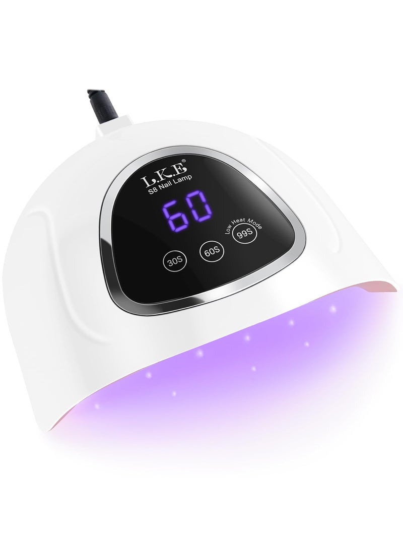 UV LED Nail Lamp LKE LED Nail Lamp 72W UV Light for Nails with 3 Timer Setting  LCD Touch Display Screen Nail Lamp Nail Dryer