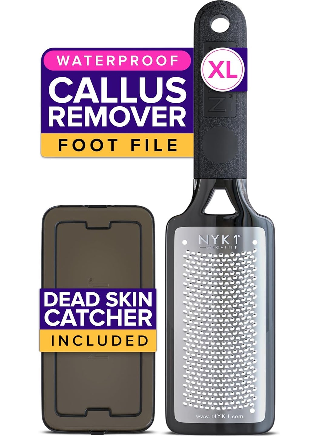 RUSTPROOF Callus Remover for Feet Professional Pedicure Foot File XL Size Pedicure Foot Spa Products Foot Callus Remover Feet Scrubber for Dead Skin Wet  Dry Use Non Electric Foot Care Kit