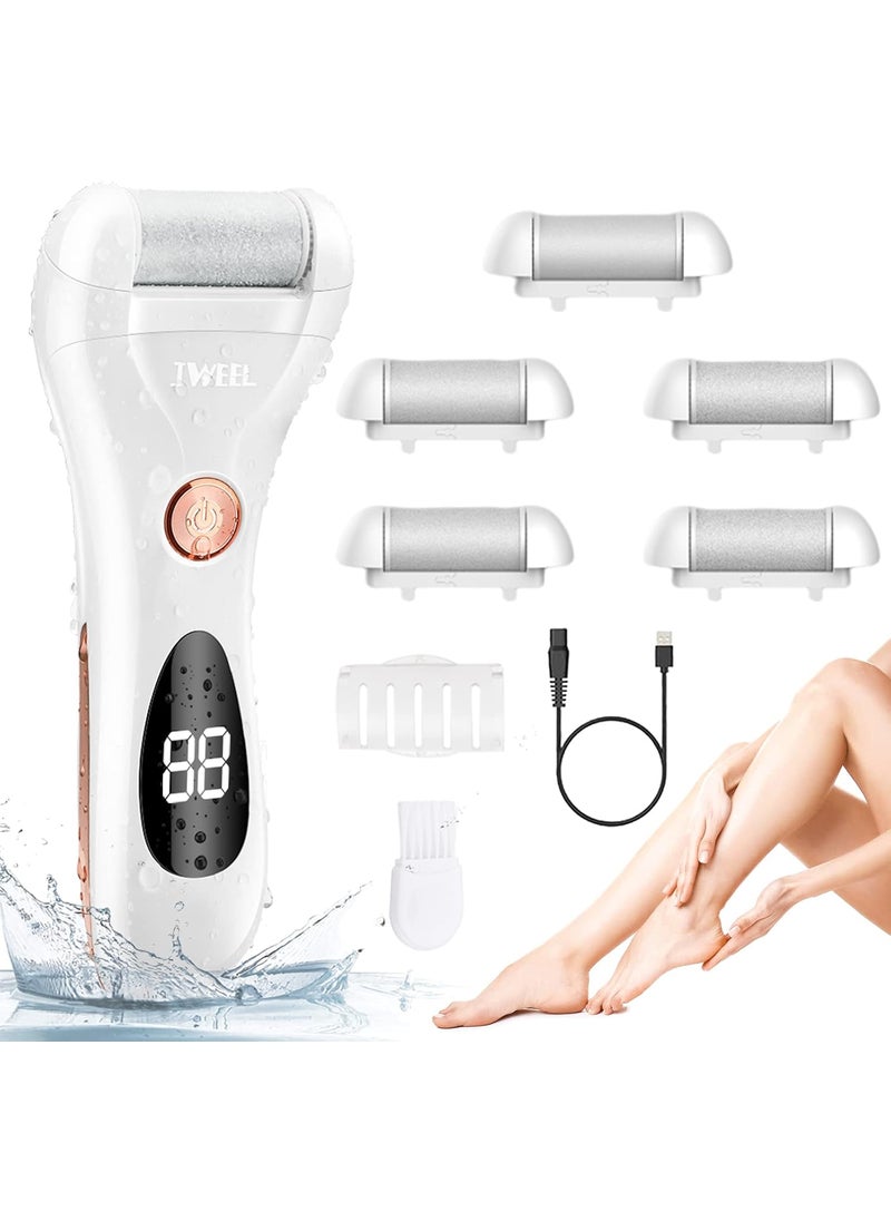 Callus Remover for Feet Shaver Rechargeable Electric Foot File Pedicure Tools for Feet Professional Callous Shaver Waterproof Pedicure kit for Cracked Heels and Dead Skin