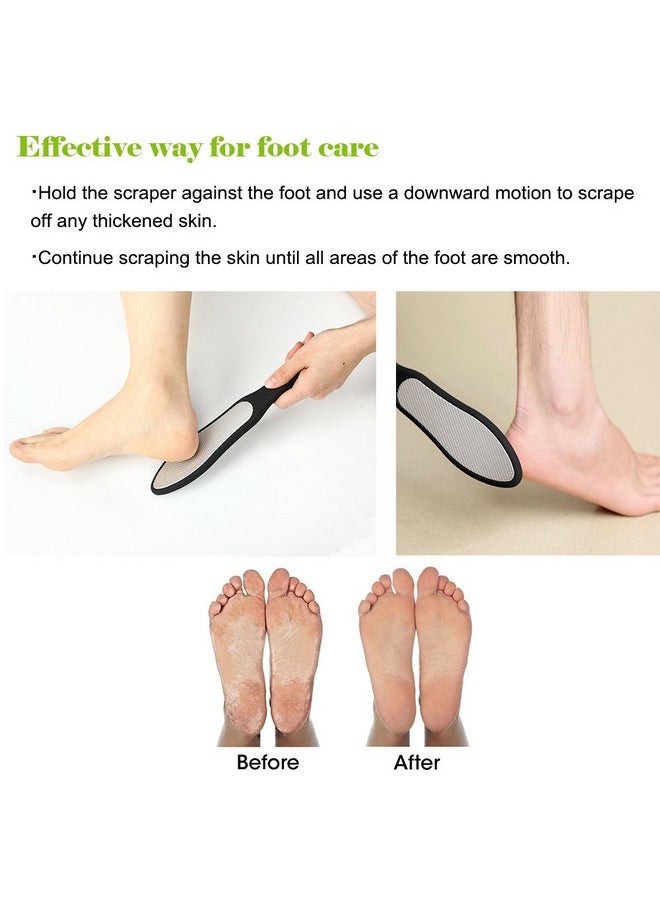 BEZOX Foot File (1 PCS), Double Sided Foot Scraper Callus Remover, Foot Rasp for Cracked Heel and Foot Corn Removal, Stainless Steel Pedicure File W/Cloth Storage Bag
