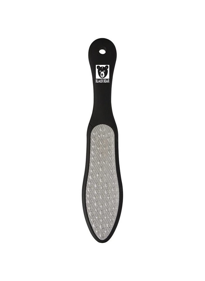 ForPro Black Bear Stainless Steel Pedicure File - Callus Remover Foot File- Double-Sided Professional Quality File for Heels and Feet- 10.5’’ L
