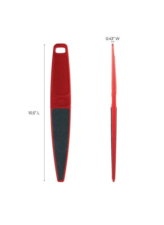 ForPro Professional Collection Red Panda Foot File, 60/100 Grit, Double-Sided Pedicure File for Feet and Heels, 10.5” L