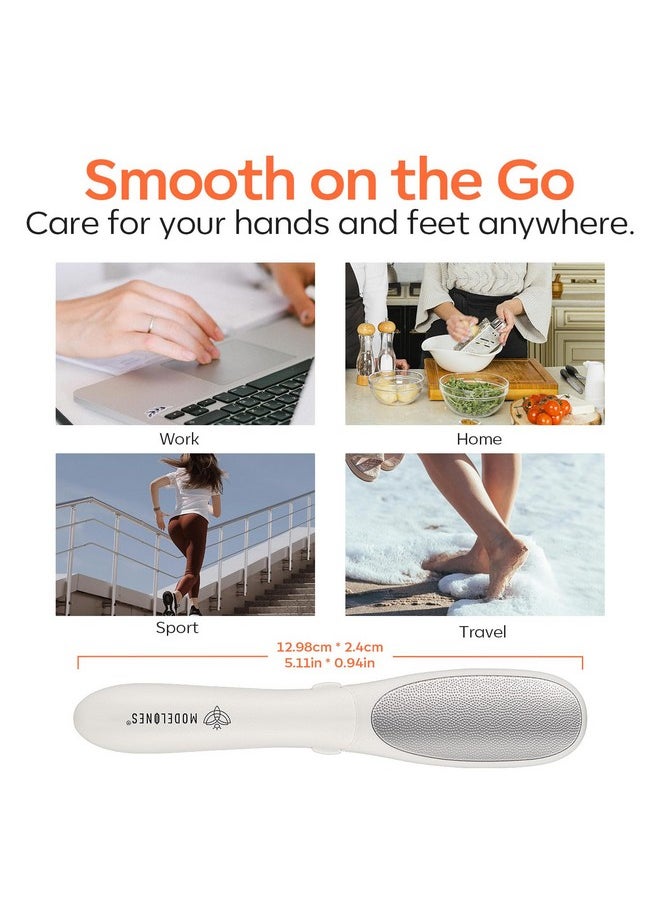 Modelones Mini Foot File Callus Remover, Multifunction 2-in-1 Pedicure Tools for Feet with Double-Sided Foot Rasp, Dead Skin Fork - Safe, Lightweight Foot Sander Perfect for Daily Hand & Foot Care