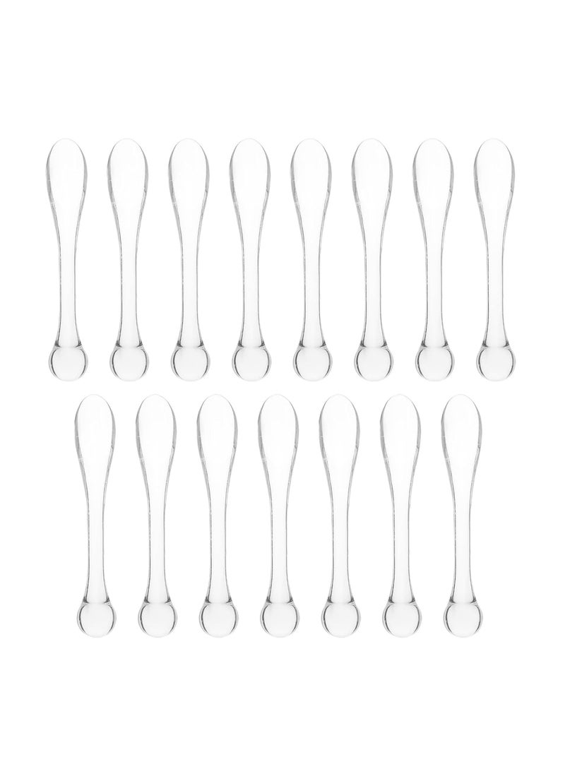 15pcs Cosmetic Spatula Facial Cream Spatula Acrylic Makeup Scoop Mixing Spoon Eye Roller Tool for Facial Skincare Supplies