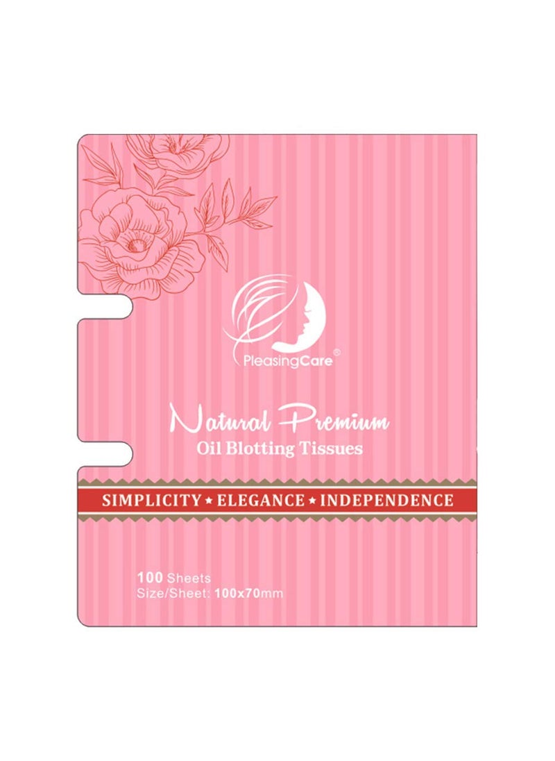 Oil Blotting Paper Sheets 100 Counts Natural Rose Facial Oil Absorbing Face Blotting Sheets  Take Only 1 Piece Each Time Design  No Waste and Easy to Carry in Pocket Rosy  1 Pack