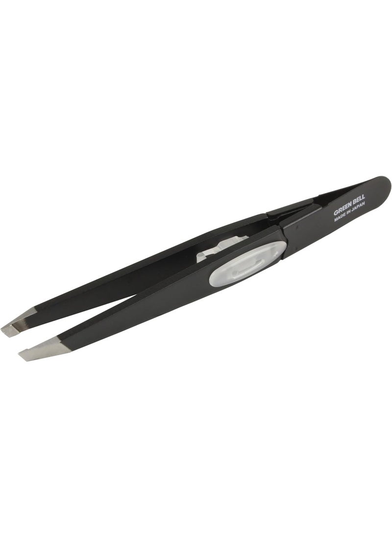 SEKI EDGE SS518 Amazing Tweezer  Slant Tip Stainless Steel Black
