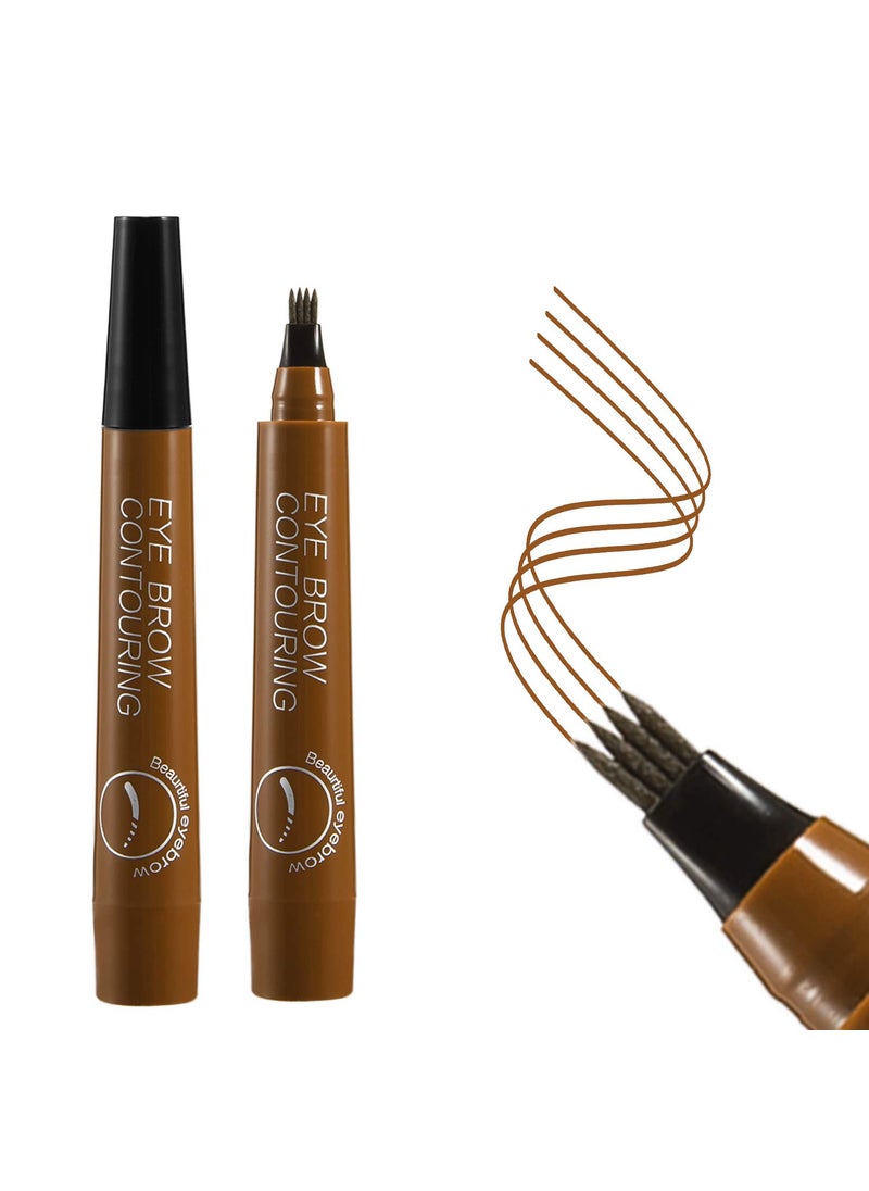 Liquid Eyebrow Pen Waterproof Microblading Eyebrow Pencil with a MicroFork Tip Applicator Creates Natural Looking Brows Effortlessly