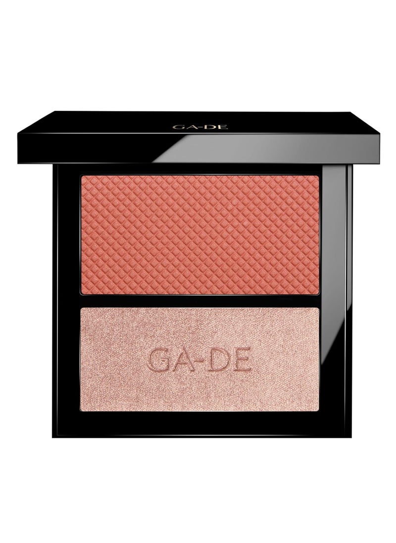 GADE Velveteen Blush and Shimmer Duet 48  Formulated with Micronized Pearls and Pigments for Sculpting Face and Dcollet  ParabenFree  026 oz