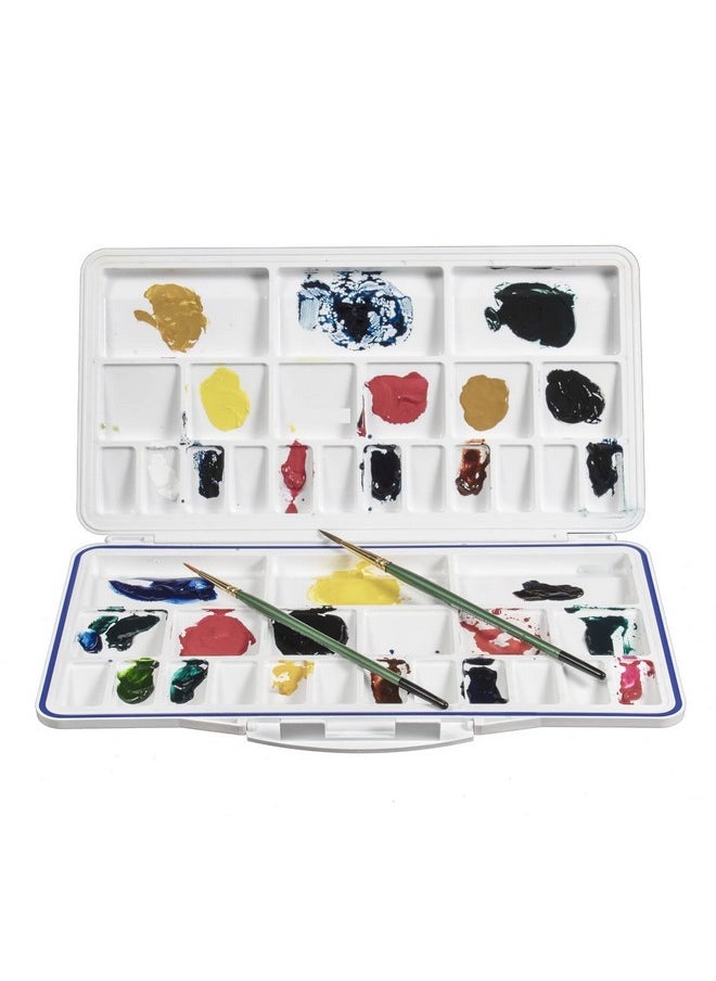 KABEER ART Air Tight Folding Colour Mixing Palette - 21 Paint Well