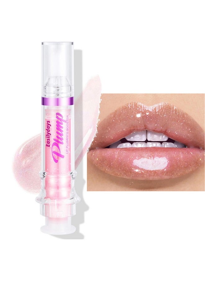 Easilydays Lip Plumping Booster, Spicy Lip Lipstick, Lifter Gloss, Hydrating, Volumizes & High-Shine Lip Plumping Lip Glass Mirror Lip Glaze Lip Makeup, Plump & Pout Lip Plumper for Women Girls (#02)