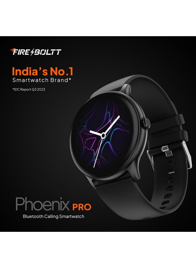 Fire-Boltt Phoenix Pro Smart Watch 1.39 inch Bluetooth Calling, AI Voice Assistant, Metal Body with 120+ Sports Modes, SpO2, Heart Rate Monitoring (Black)