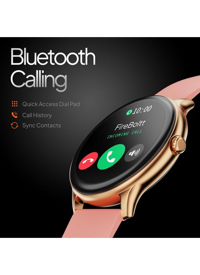 Fire-Boltt Phoenix Pro Smart Watch 1.39 inch Bluetooth Calling, AI Voice Assistant, Metal Body with 120+ Sports Modes, SpO2, Heart Rate Monitoring (Gold Pink)