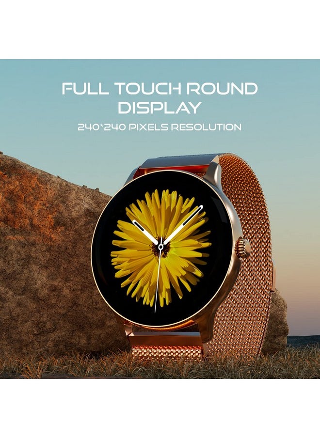 Fire-Boltt Phoenix Ultra Luxury Stainless Steel, Bluetooth Calling Smart Watch, AI Voice Assistant, Metal Body with 120+ Sports Modes, SpO2, Heart Rate Monitoring (Gold)
