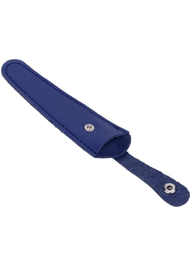 Salon Hair Scissor Bag, Scissors Safety Sheath Bag, Professional PU Leather Scissors Bag Portable Scissors Storage Holder, Holster Organizer Hairdressers Tools(blue)
