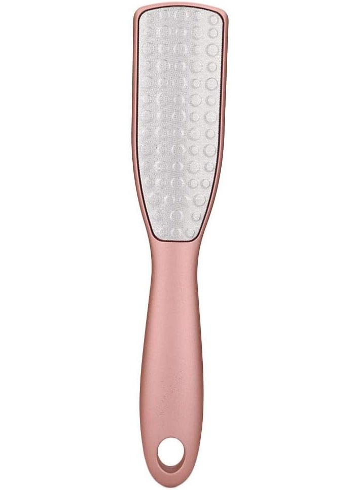 Foot Rasp Stainless Steel Double Sided Foot File Foot Horny Remover Feet Scrubber Suitable for Female Male Removing Hard Cracked SkinRose Gold