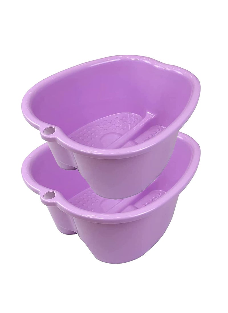 HOMELEX Foot Soaking Bath Basin Large Size Feet Massager Tub at Home Spa Pedicure Treatment Purple