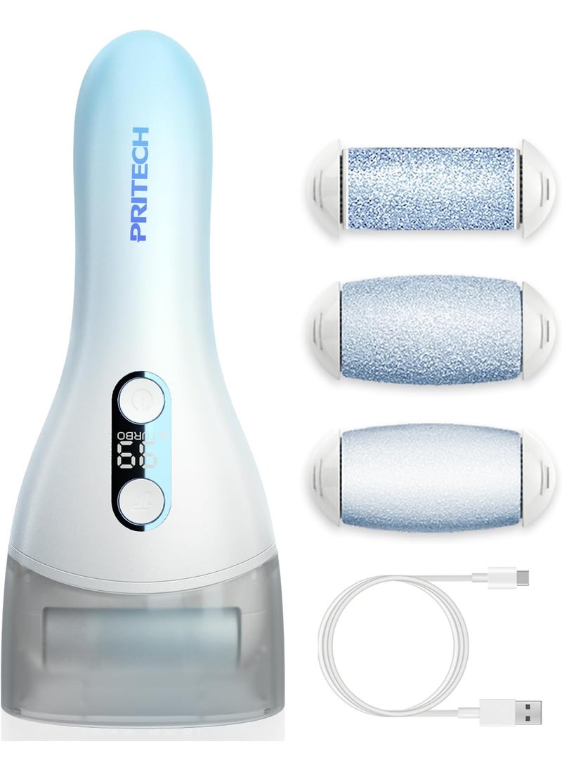 Electric Feet Callus Removers Rechargeable Portable Electronic Foot File Pedicure Tools Electric Callus Remover Kit Professional Pedi Feet Care for Dead by PRITECH