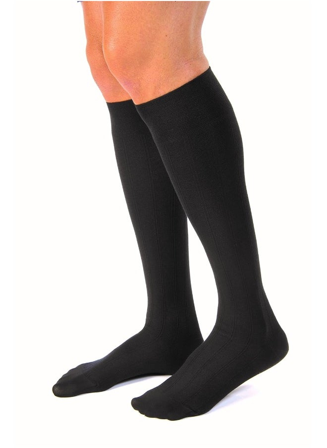 JOBST forMen Casual 20-30 mmHg Knee High Compression Socks, Black, X-Large