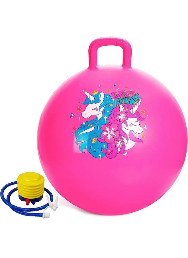 Sisliya Bouncy Ball for Children, Bouncy Ball from 3 4 5 6 Years,Hopper Ball, Jump Ball for Boys Girls, Toddlers Spring Balls, Garden Game Indoor Outdoor (65 cm) (Pink)
