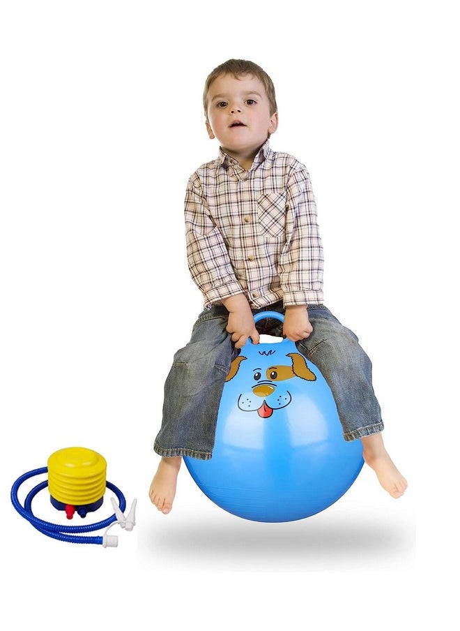 Sisliya Jumping Ball Plain Hopper Ball, Bouncy Ball, Jumping Ball,Hopper Ball for Indoor and Outdoor Use Resultable, Robust Fitness for Children(65 cm) (Blue)