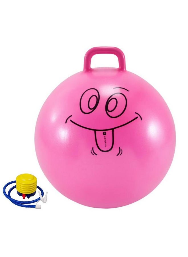 Sisliya Bouncy Ball for Children, Bouncy Ball from 3, 4, 5, 6 Years,Hopper Ball, Jump Ball for Boys, Girls, Toddlers, Garden Game Indoor Outdoor (65 cm) (Pink)