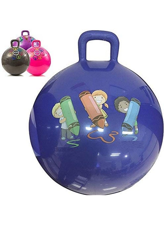 Storio Inflatable Hopper Ball for Kids (Hip-Pity Hop Ball, Hopping Ball, Bouncy Ball with Handles, Sit & Bounce, Kangaroo Bouncer, Jumping Ball),Multicolor