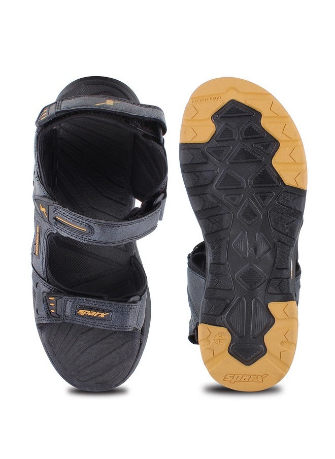 Sparx mens SS 588 | Latest, Daily Use, Stylish Floaters | Gold Sport Sandal - 6 UK (SS 588)