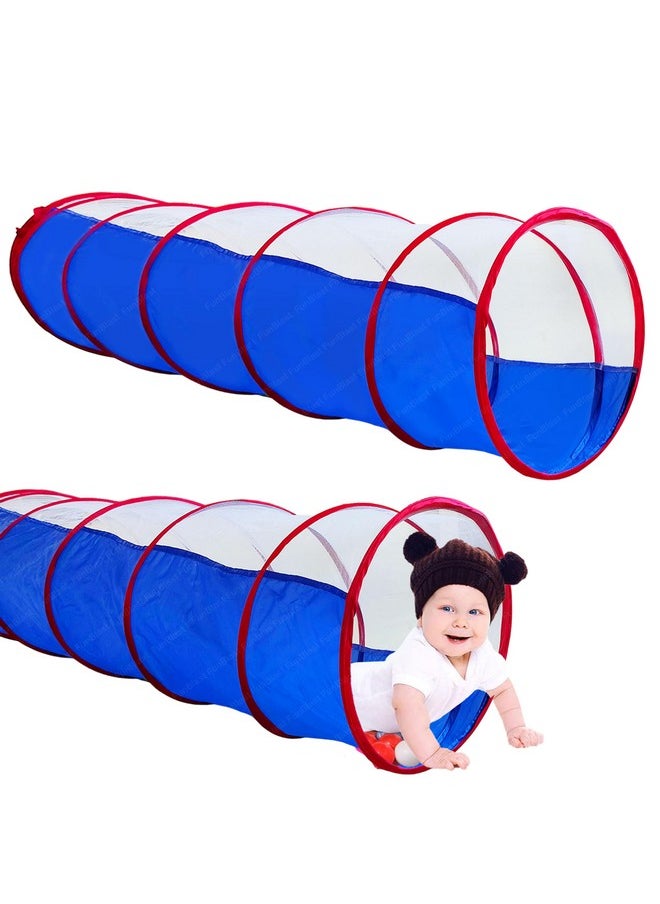FunBlast Tunnel Tent for Kids, Foldable Outdoor Tunnel for Toddlers, 6 Feet Long Tunnel Tent for Kids, Girls and Boys, Pop-Up Activity Toys (Multicolor)