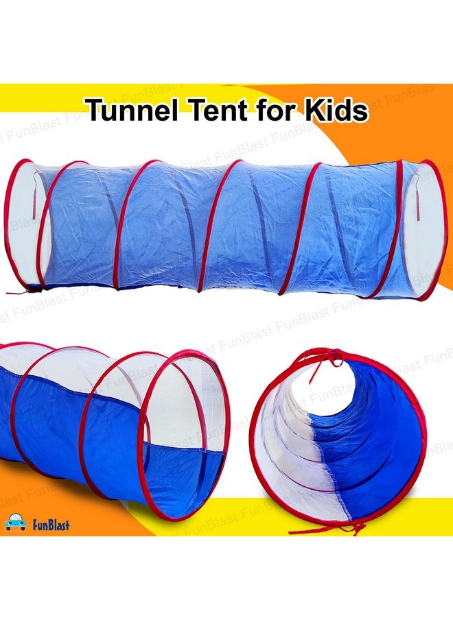 FunBlast Tunnel Tent for Kids, Foldable Outdoor Tunnel for Toddlers, 6 Feet Long Tunnel Tent for Kids, Girls and Boys, Pop-Up Activity Toys (Multicolor)