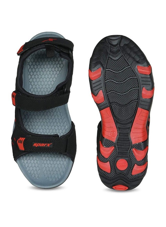 SPARX Men's Black Red Sport Sandal (SS-485)