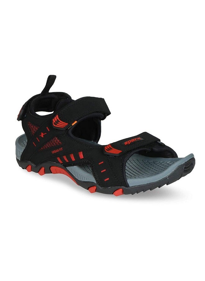 SPARX Men's Black Red Sport Sandal (SS-485)