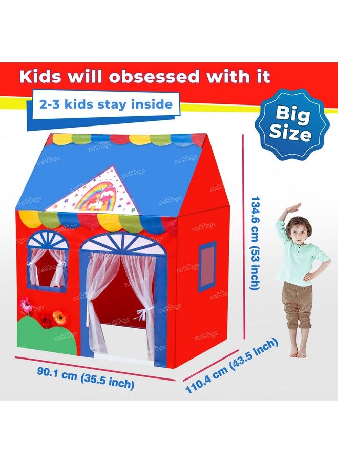Zest 4 Toyz Jumbo Big Tent House for Girls Kids Home Pretend Play Toy House Hut for Kids (Unicorn Tent) Size Nearly 4.5 Ft (110 L x 134 H cm),Multicolor, Tent House Theme
