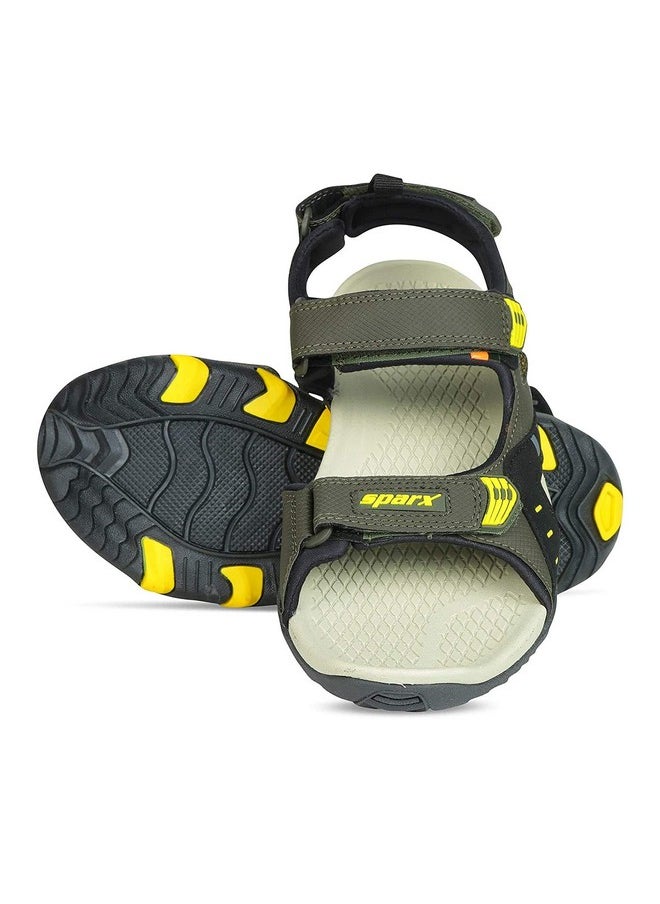 SPARX Men's Olive Yellow Sport Sandal (SS-485)