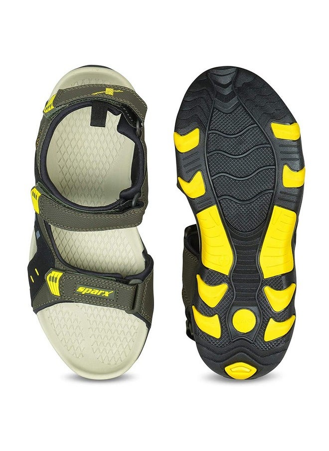 SPARX Men's Olive Yellow Sport Sandal (SS-485)