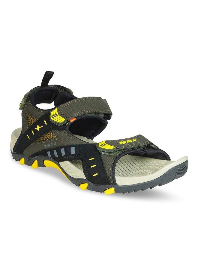 SPARX Men's Olive Yellow Sport Sandal (SS-485)