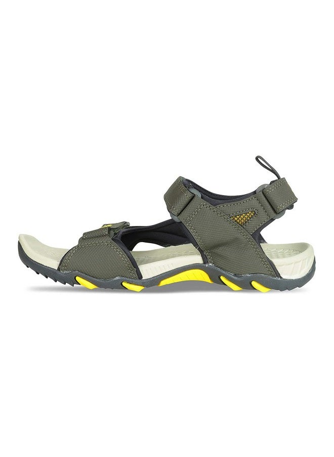 SPARX Men's Olive Yellow Sport Sandal (SS-485)
