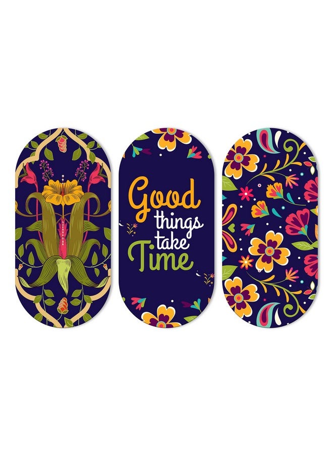 Artvibes Positive Quote Wooden Wall Hanging Decoration Items for Home | Gifts | Bedroom | Wooden Wall Hanger | Mdf Wall Decoration for Living Room | Artworks (WH_9026N), Set of 3