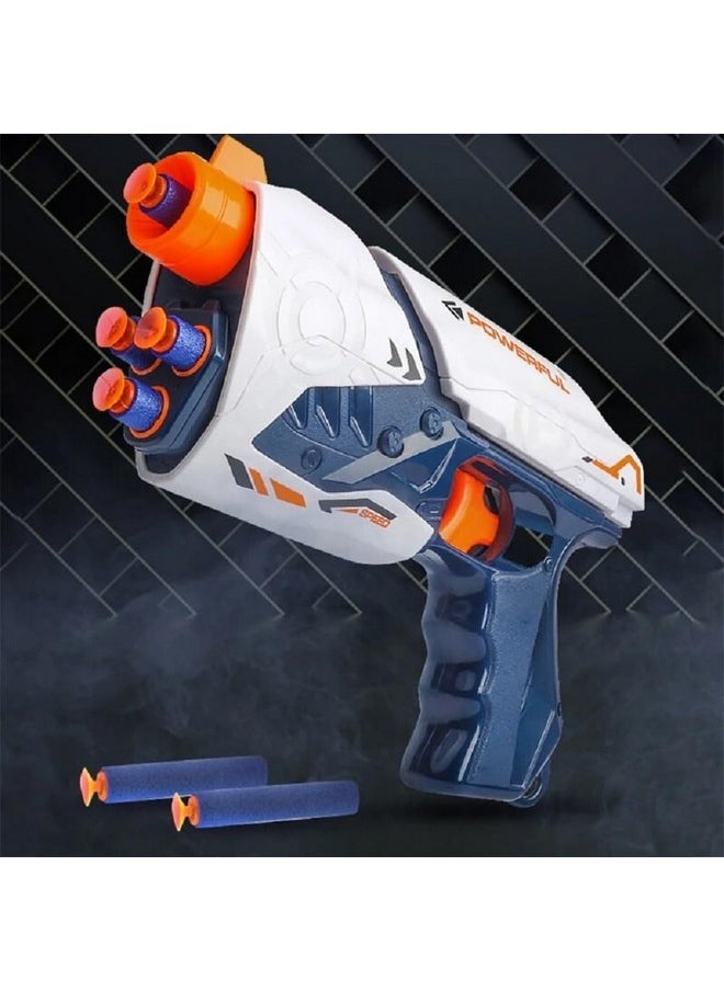 VGRASSP Long Range Shooting Toy Simulation Sound Air Powered Toy Guns Foam Blaster Realistic Battle Toy Guns with 10 Soft Bullets EVA Foam Game Indoor Outdoor Fun - Multicolor