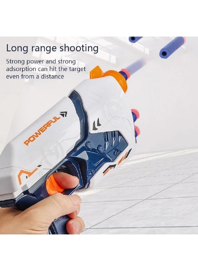 VGRASSP Long Range Shooting Toy Simulation Sound Air Powered Toy Guns Foam Blaster Realistic Battle Toy Guns with 10 Soft Bullets EVA Foam Game Indoor Outdoor Fun - Multicolor