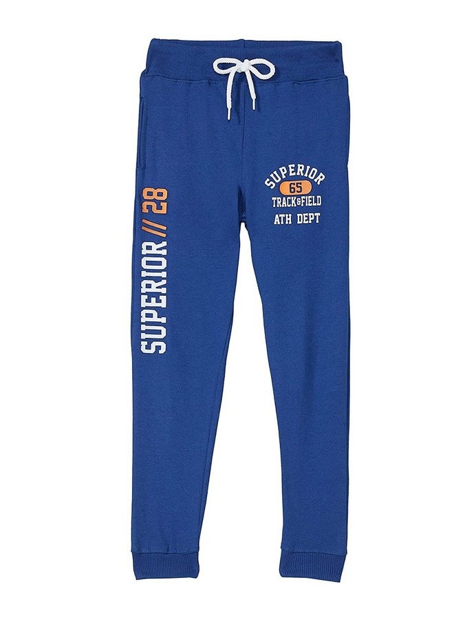 T2F Boy's Regular Joggers (BYS-JOG-03_Royal Blue_6 7 Years)