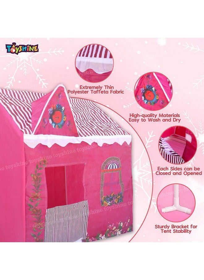 Toyshine Kids Tent House Big Size,Pink,Made in India Dream House Kids Play House Tent, Tent House Theme