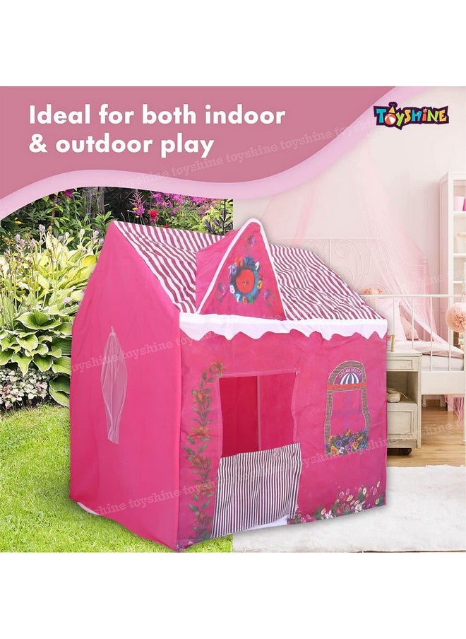 Toyshine Kids Tent House Big Size,Pink,Made in India Dream House Kids Play House Tent, Tent House Theme