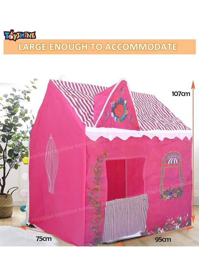 Toyshine Kids Tent House Big Size,Pink,Made in India Dream House Kids Play House Tent, Tent House Theme