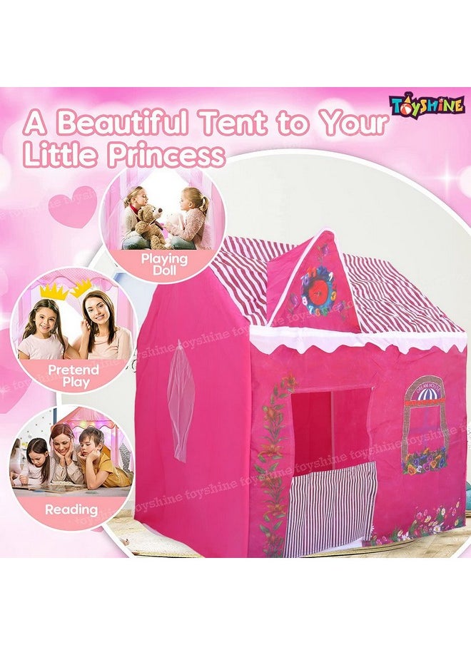Toyshine Kids Tent House Big Size,Pink,Made in India Dream House Kids Play House Tent, Tent House Theme