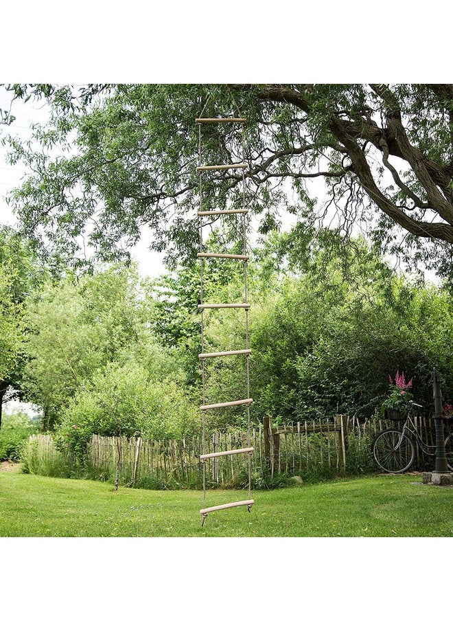 Toy Park Rope Ladder - 9 Rung pp Rope 9ft Long - Swing, Climbing Frame, Tree Accessory.