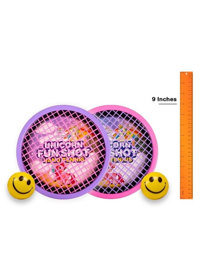 RATNA'S Fun Shot Hand Tennis Sporty Game For Kids To Play Tennis With Racquets Getting Fixed On Your Palm (Unicorn),Multicolor